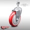 Service Caster 5 Inch SS Red Polyurethane Wheel Swivel 1/2 Inch Threaded Stem Caster SCC SCC-SSTS20S514-PPUB-RED-121315 - alternate 4